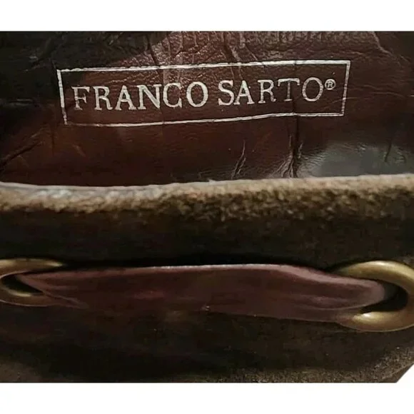 Franco Sarto Indie Knee High Boots Women's Size 8M Brown Leather and Suede - Picture 9 of 9